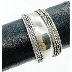 925 sterling Silver women's ring shiny in the middle Rings
