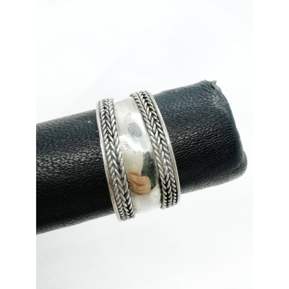 925 sterling Silver women's ring shiny in the middle Rings