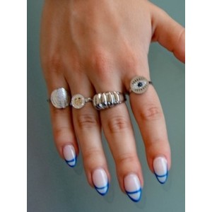 Silver stainless Steel Ring Tree of Life Rings