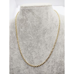 UNISEX αλυσίδα λαιμού τύπου Rope από χρυσό ατσάλι Κολιέ