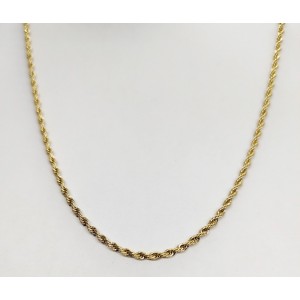 UNISEX αλυσίδα λαιμού τύπου Rope από χρυσό ατσάλι Κολιέ
