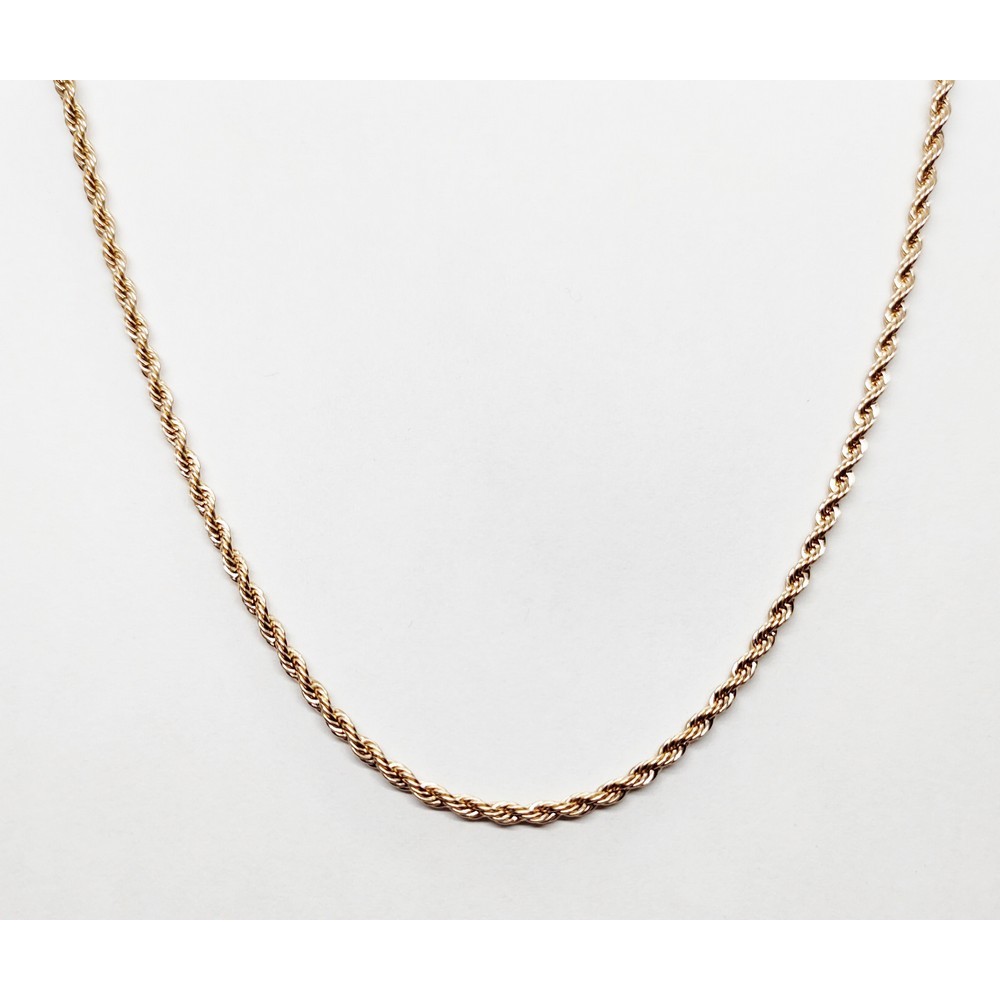 UNISEX αλυσίδα λαιμού τύπου Rope από ροζ χρυσό ατσάλι Κολιέ