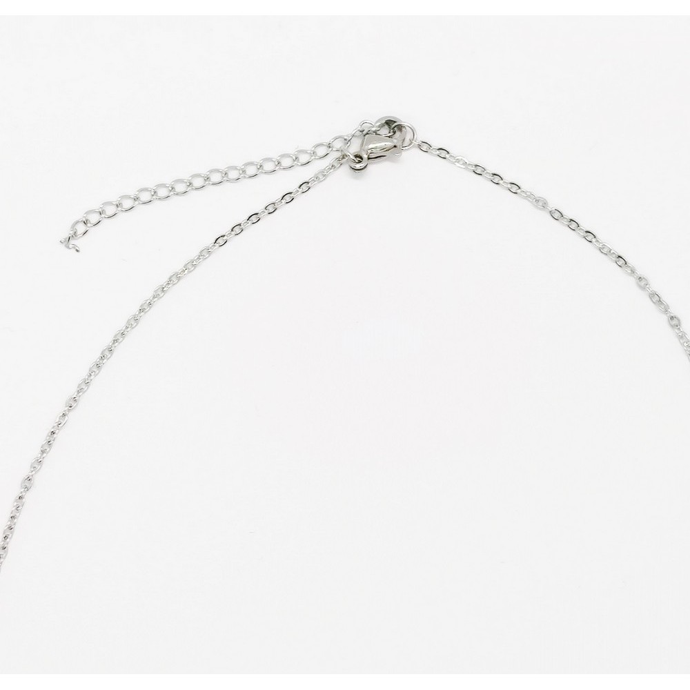 Chain with polished stainless steel cross