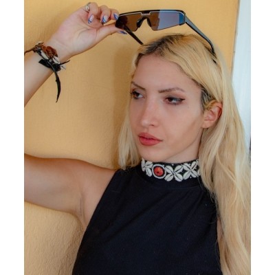 Εντυπωσιακό Κολιέ τσόκερ με άσπρα κοχύλια