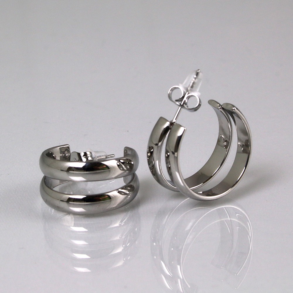 Stainless steel hoop earrings small top