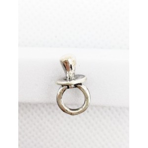 Unisex ασημένια 925 καρφωτά μικρά σκουλαρίκια πιπίλες 3D Σκουλαρίκια